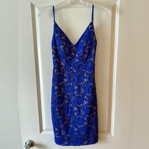 Blue Lace Dress for Date Night